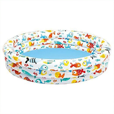 BabySplash | Diversión acuática segura y divertida - Set de piscina inflable para bebé con forma de pecera, con anillo y pelota de playa